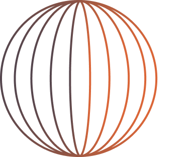 Globo stilizzato che rappresenta la presenza internazionale di Feinrohren.